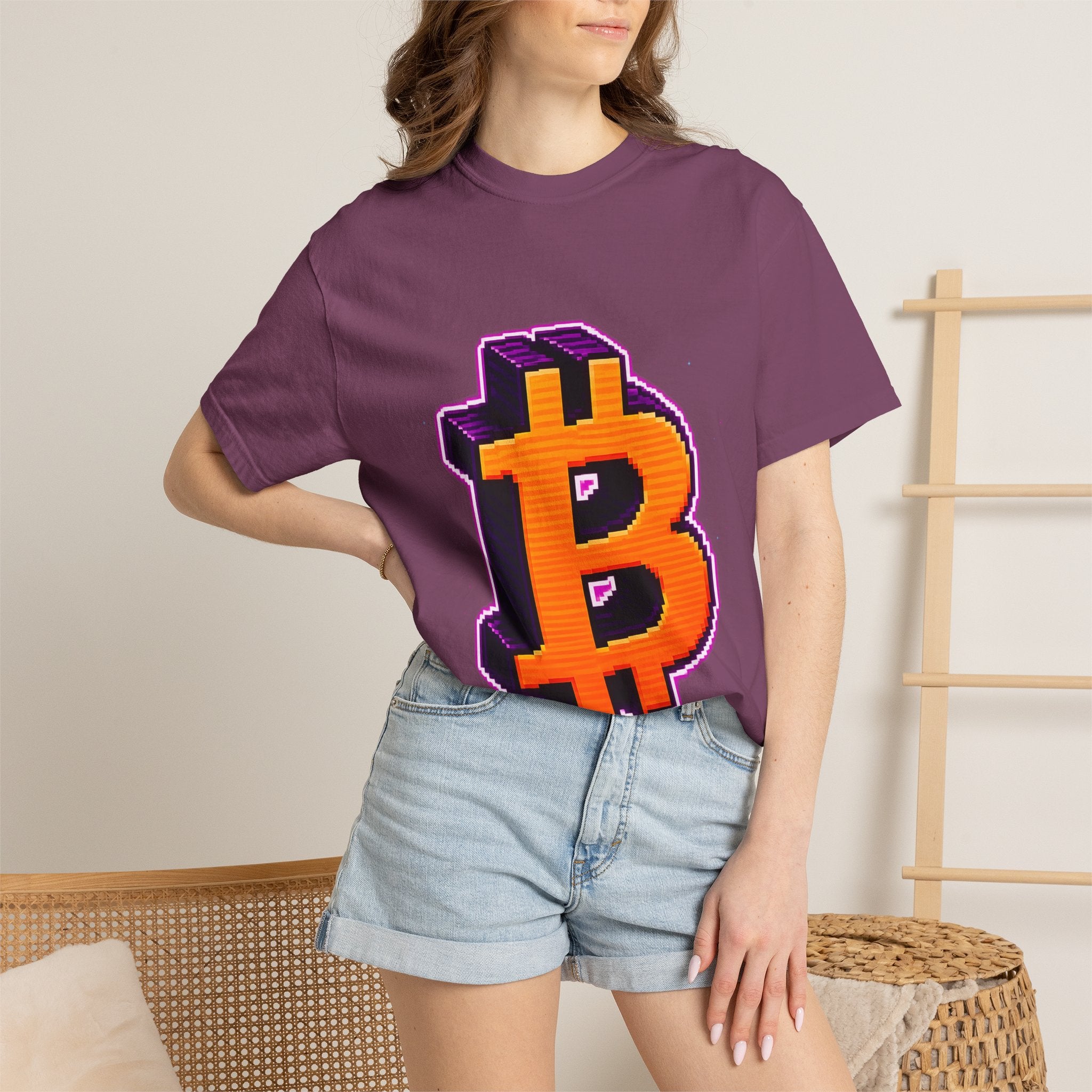 Retro Bitcoin Arcade T-Shirt — Pixel Crypto Logo Tee