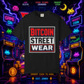 Bitcoin Streetwear T-Shirt — Retro Arcade Crypto Tee ("Bitcoin Street Wear")