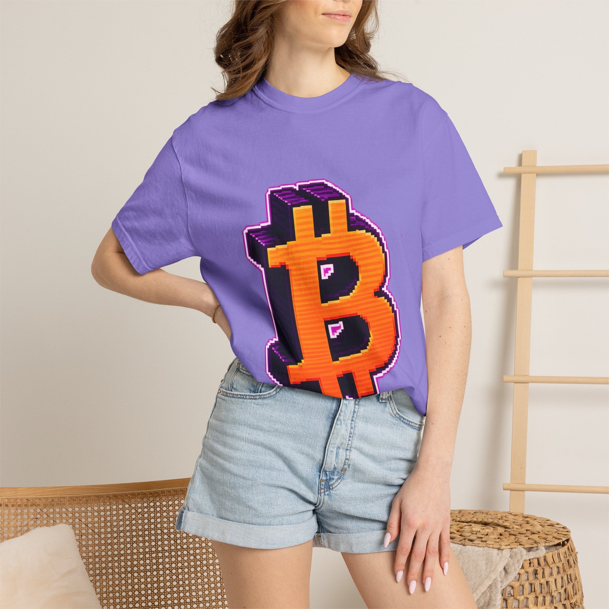 Retro Bitcoin Arcade T-Shirt — Pixel Crypto Logo Tee