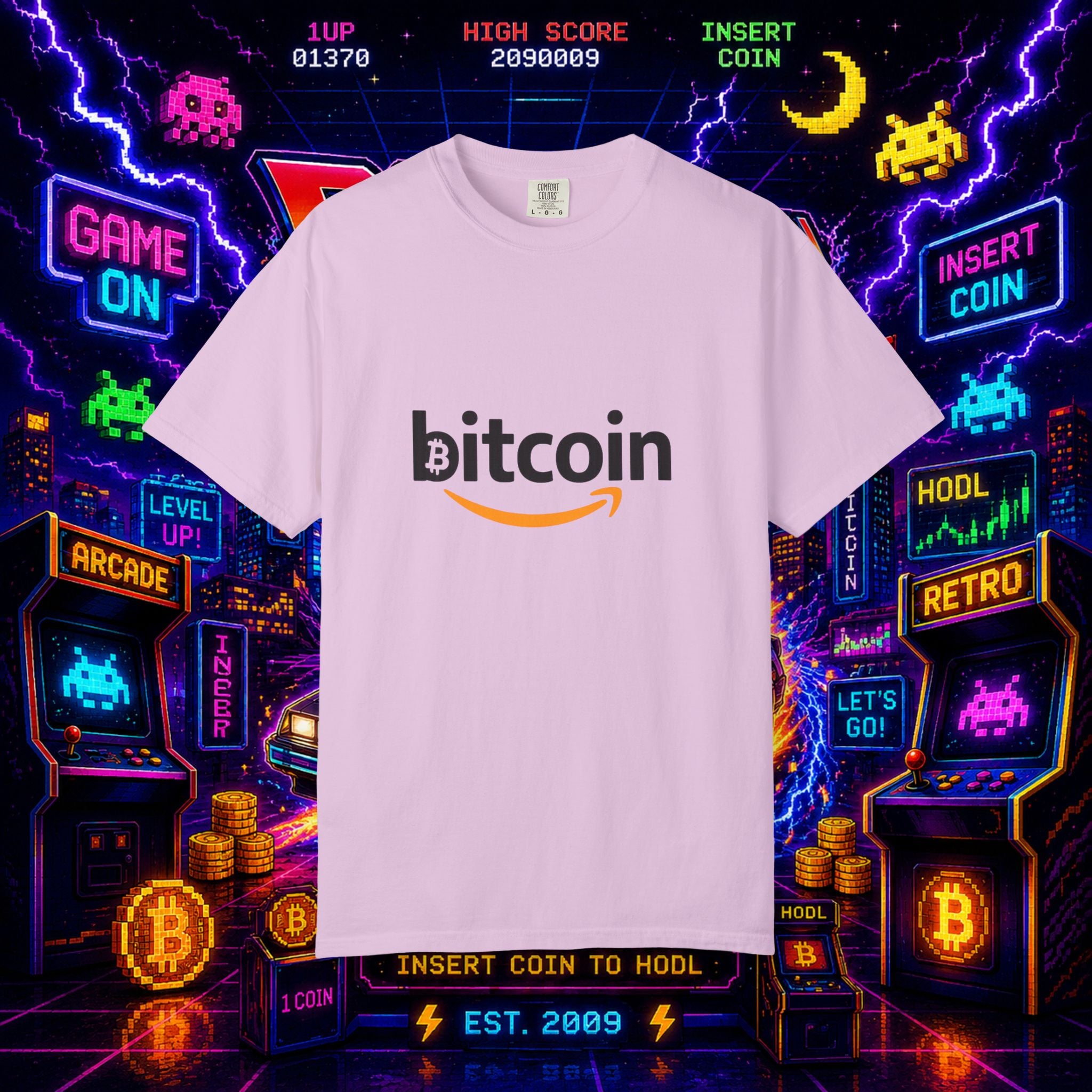 Bitcoin Logo T-Shirt — Crypto Amazon Parody Tee
