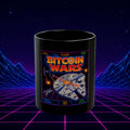 Bitcoin Wars Mug — Retro Space Arcade Cryptocurrency Coffee Cup