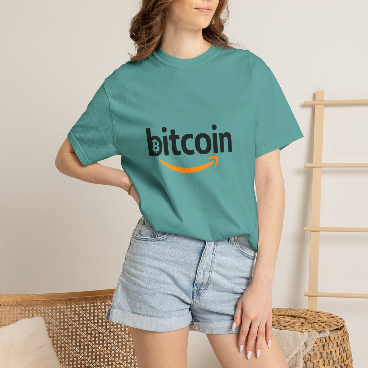 Bitcoin Logo T-Shirt — Crypto Amazon Parody Tee