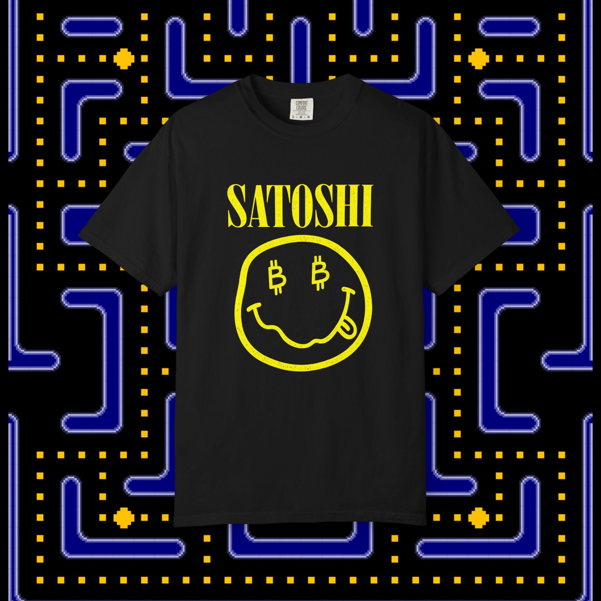 T-Shirt — Satoshi Smiley Bitcoin Logo Tee