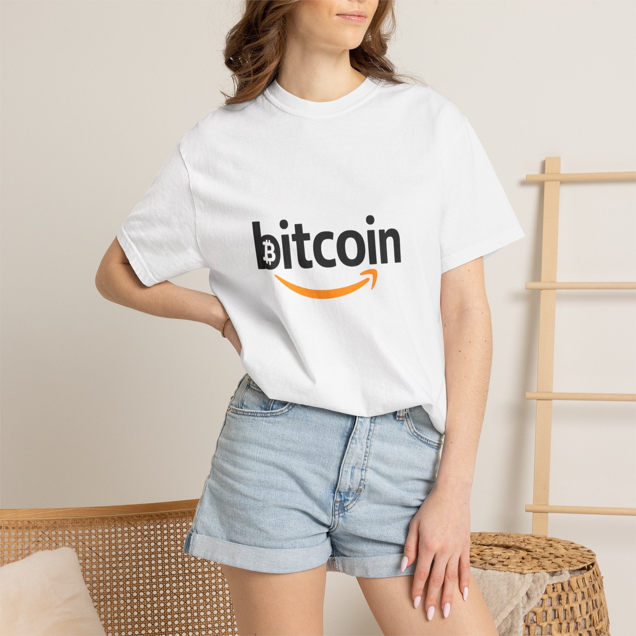 Bitcoin Logo T-Shirt — Crypto Amazon Parody Tee