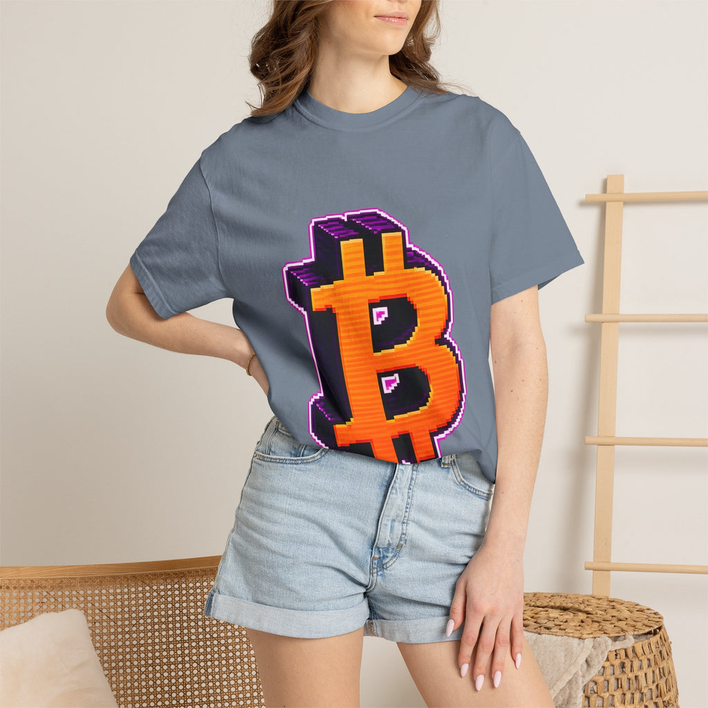 Retro Bitcoin Arcade T-Shirt — Pixel Crypto Logo Tee