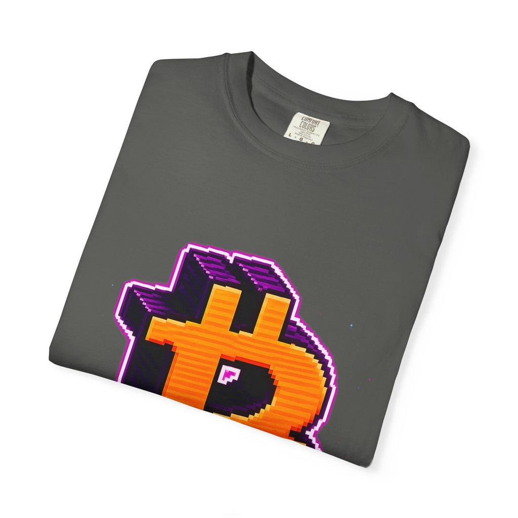 Retro Bitcoin Arcade T-Shirt — Pixel Crypto Logo Tee
