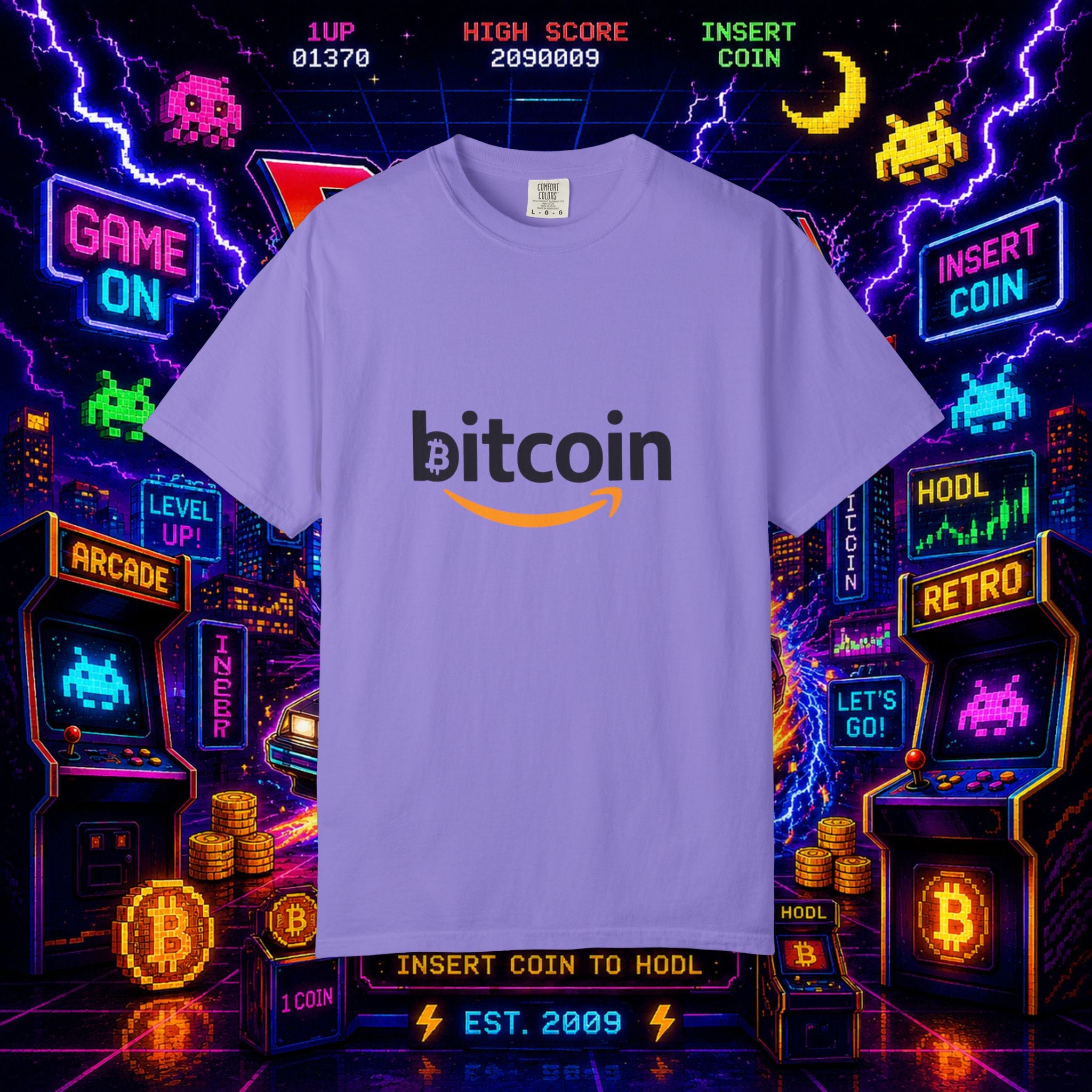 Bitcoin Logo T-Shirt — Crypto Amazon Parody Tee