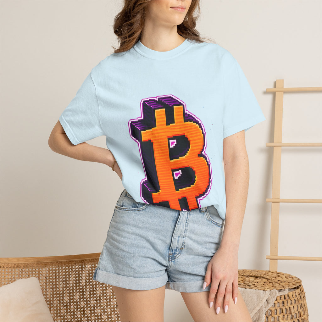 Retro Bitcoin Arcade T-Shirt — Pixel Crypto Logo Tee