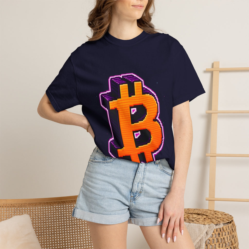 Retro Bitcoin Arcade T-Shirt — Pixel Crypto Logo Tee