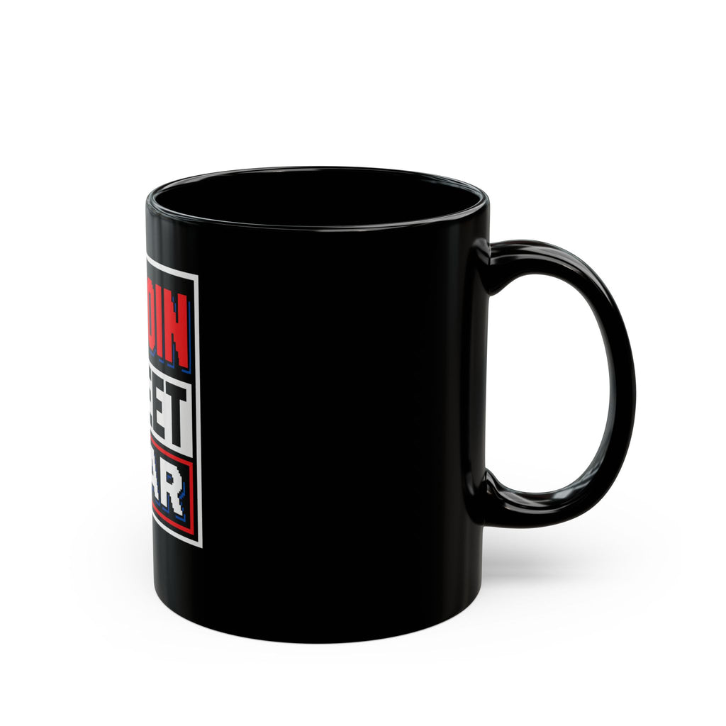Bitcoin Streetwear Black Mug — 11oz/15oz Crypto Logo Coffee Cup