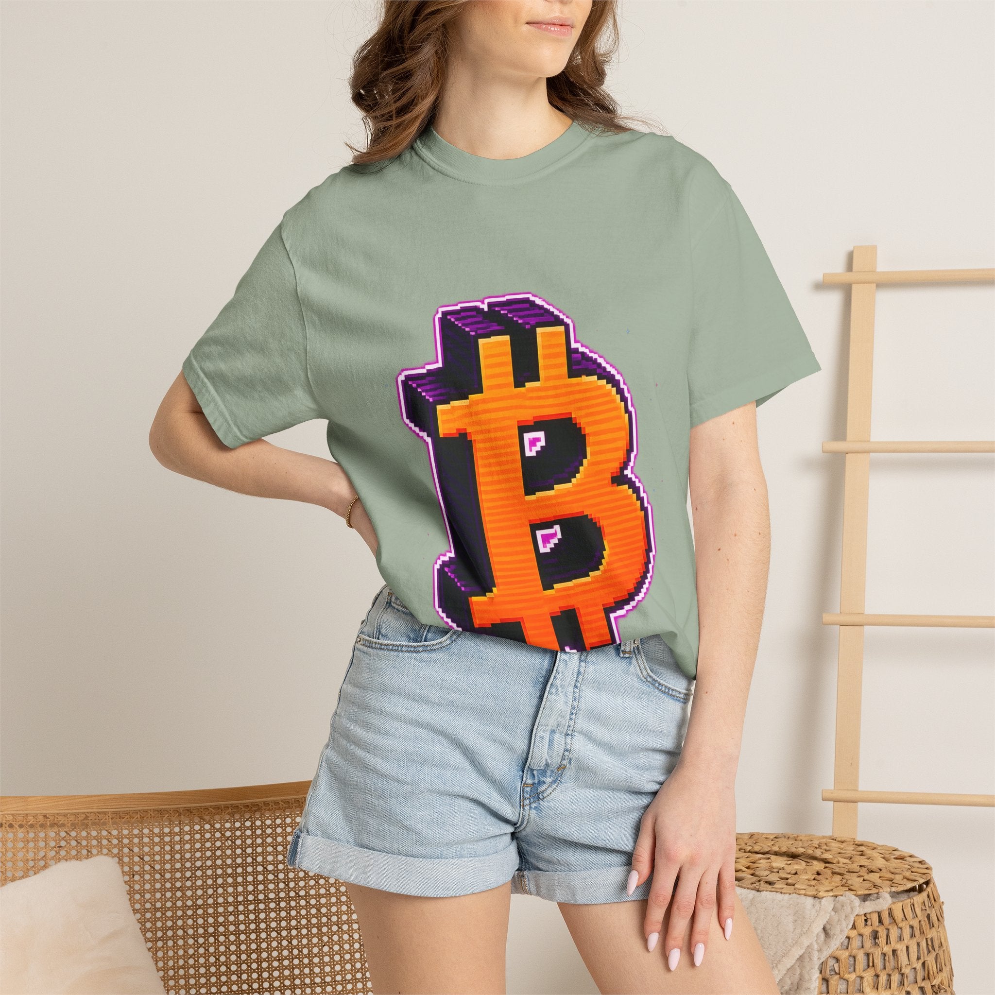 Retro Bitcoin Arcade T-Shirt — Pixel Crypto Logo Tee