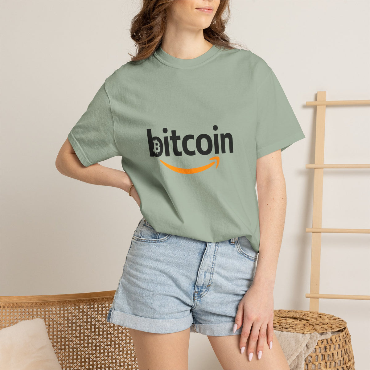 Bitcoin Logo T-Shirt — Crypto Amazon Parody Tee