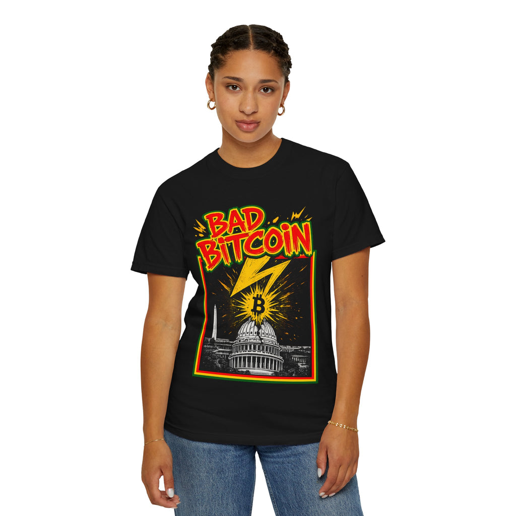 Bad Bitcoin Graphic T-Shirt — Retro Crypto Protest Tee