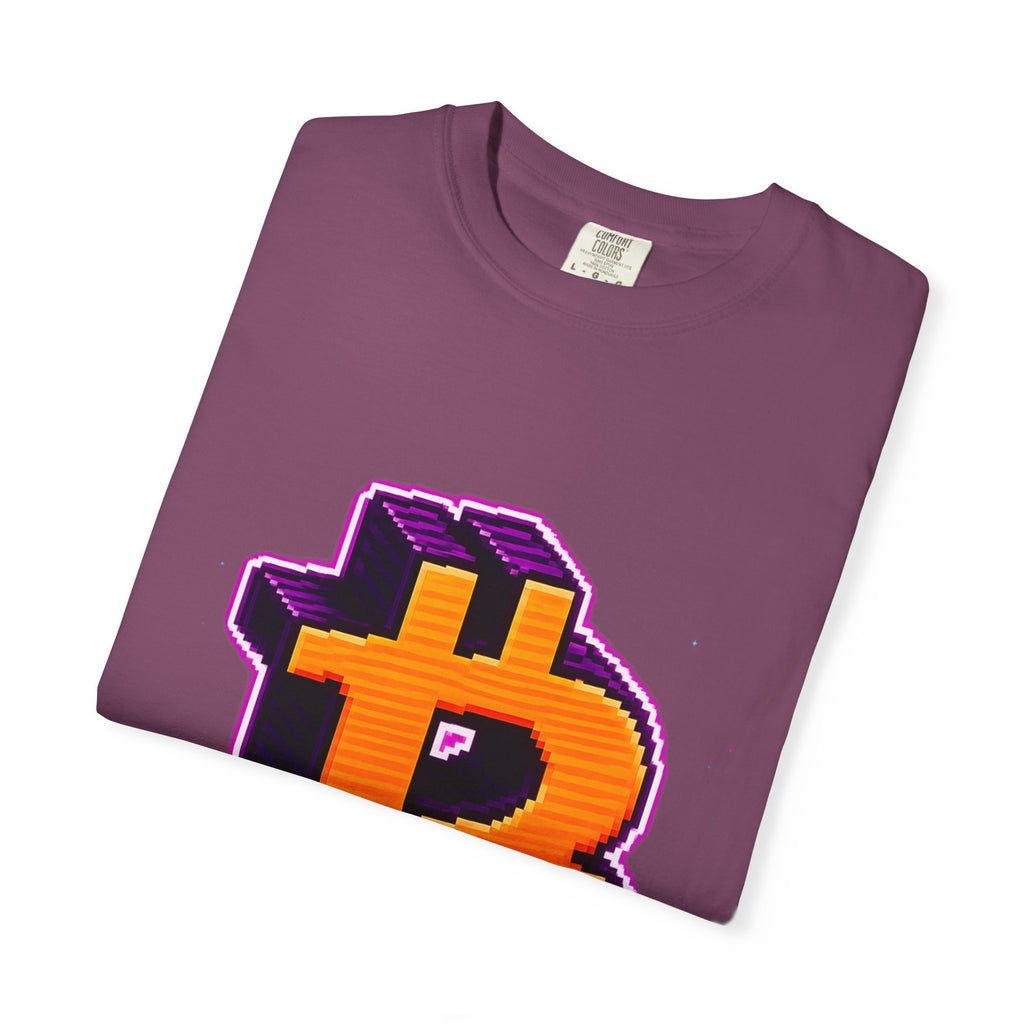 Retro Bitcoin Arcade T-Shirt — Pixel Crypto Logo Tee