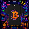 Retro Bitcoin Arcade T-Shirt — Pixel Crypto Logo Tee