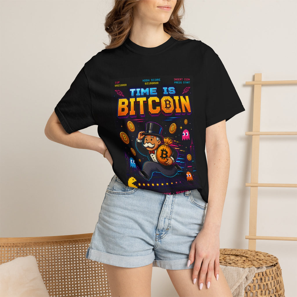Time Is Bitcoin Retro Arcade T-Shirt