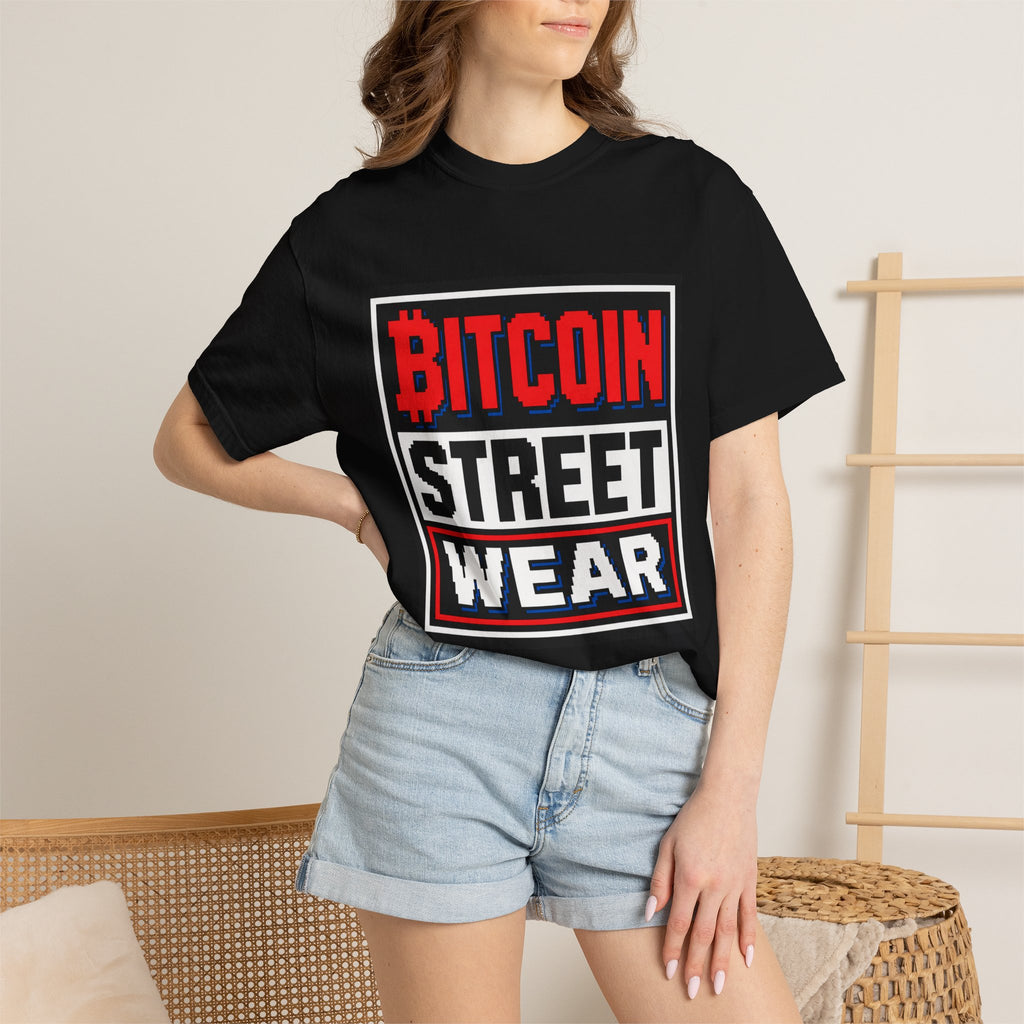 Bitcoin Streetwear T-Shirt — Retro Arcade Crypto Tee ("Bitcoin Street Wear")