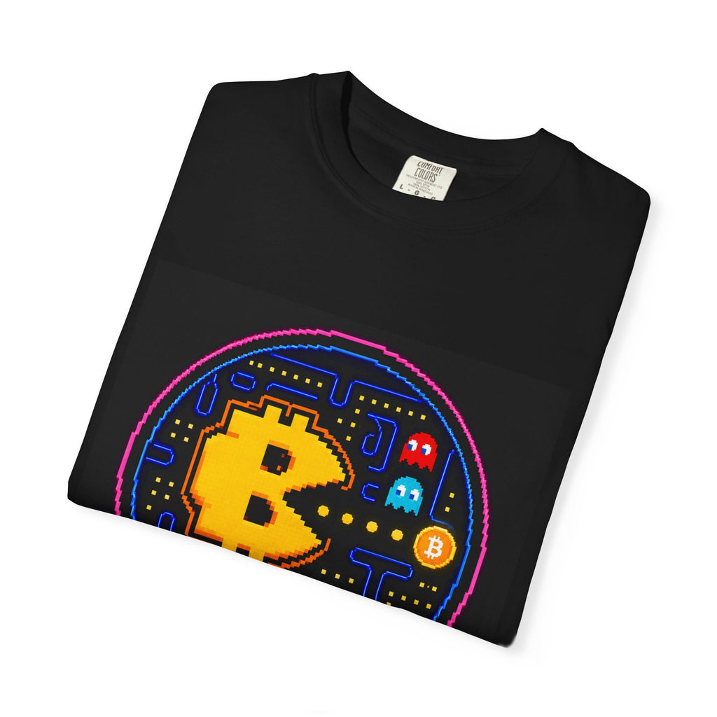 Bitcoin Arcade T-Shirt — Retro Pixel Gaming Crypto Tee