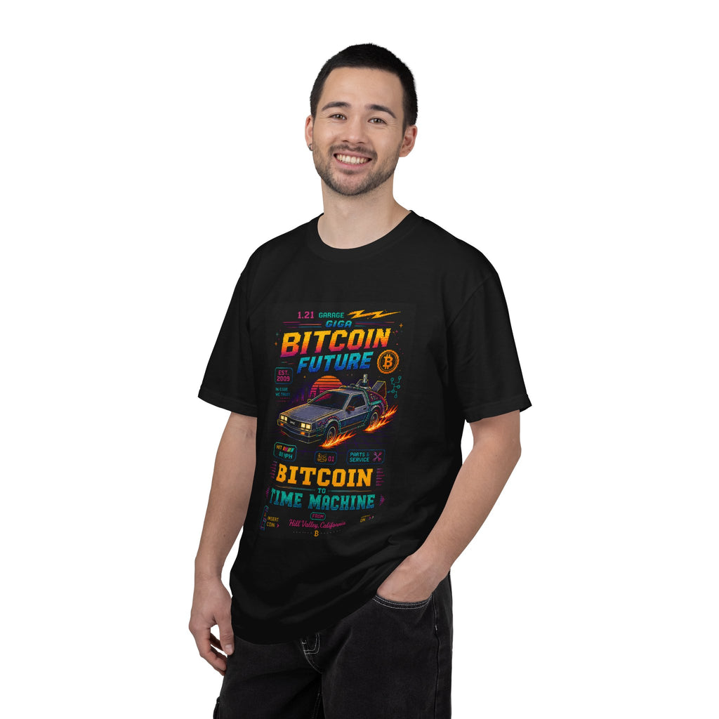 Bitcoin Time Machine T-Shirt — Retro Future Crypto Graphic Tee