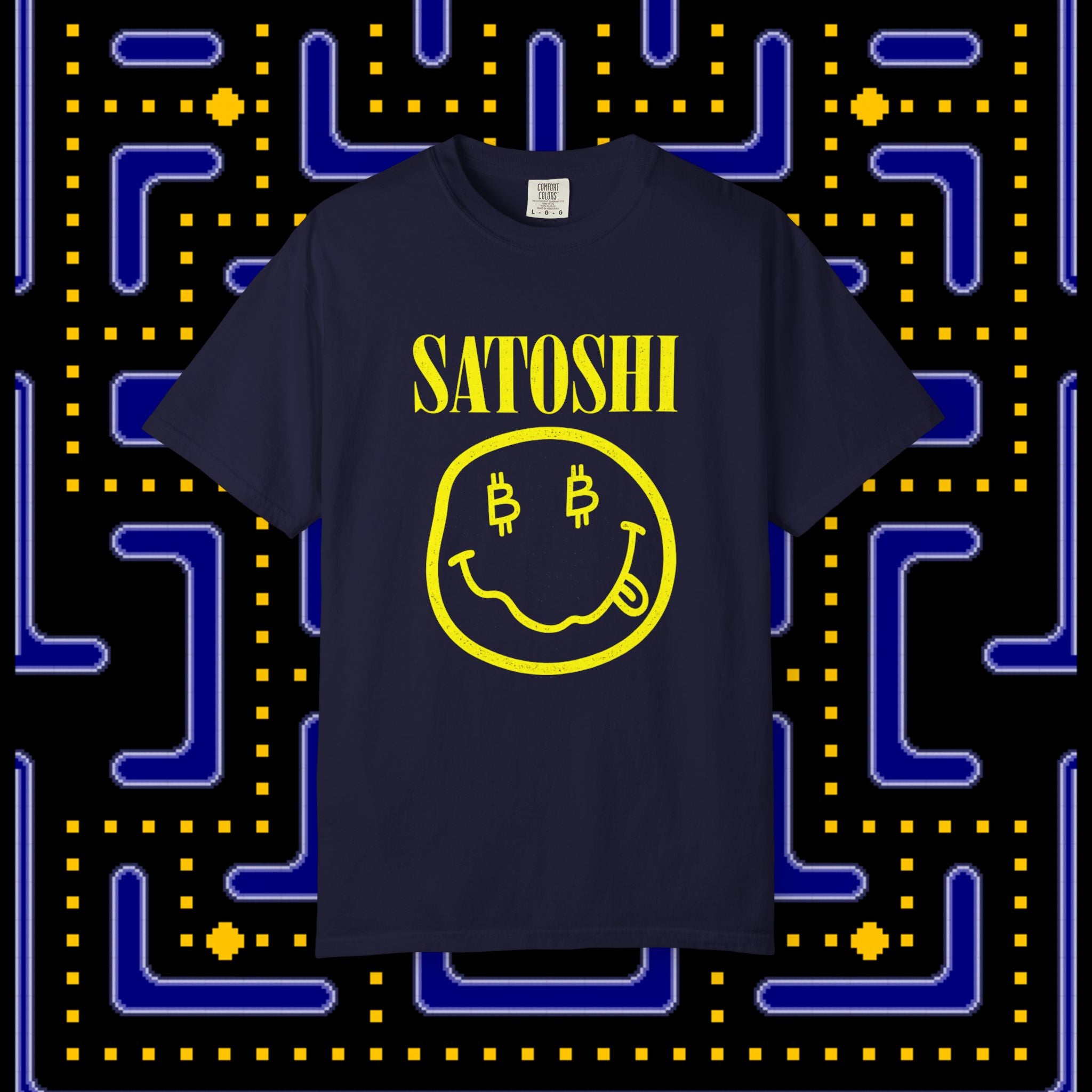 T-Shirt — Satoshi Smiley Bitcoin Logo Tee