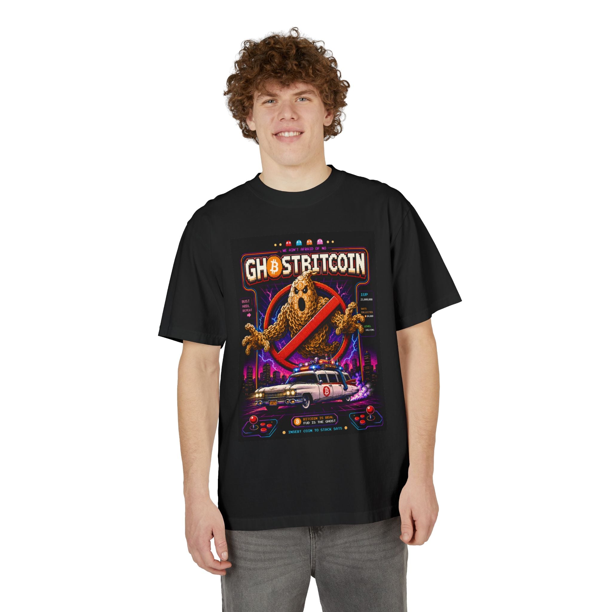 Ghost Bitcoin Graphic T-Shirt — Retro Horror Crypto Tee