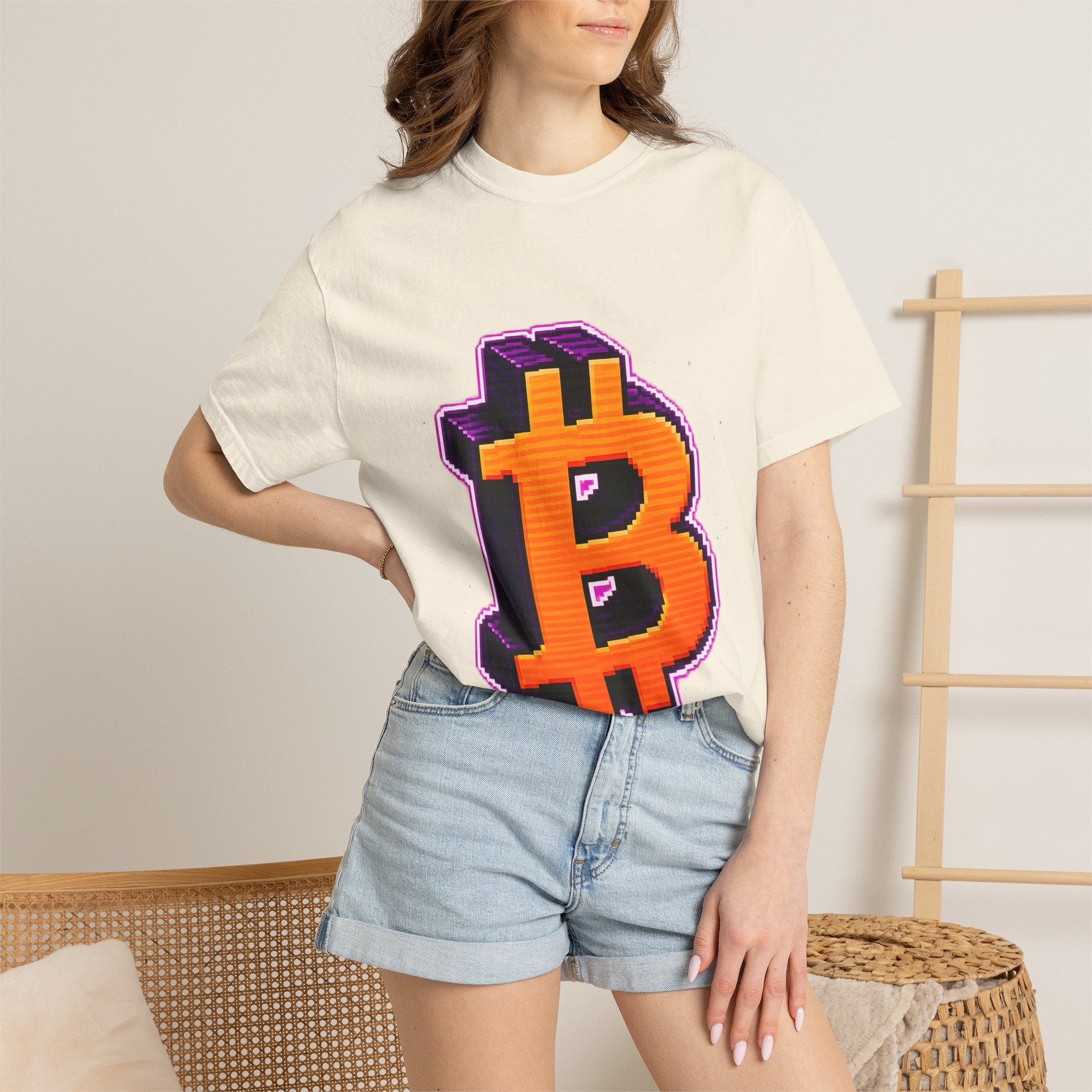 Retro Bitcoin Arcade T-Shirt — Pixel Crypto Logo Tee