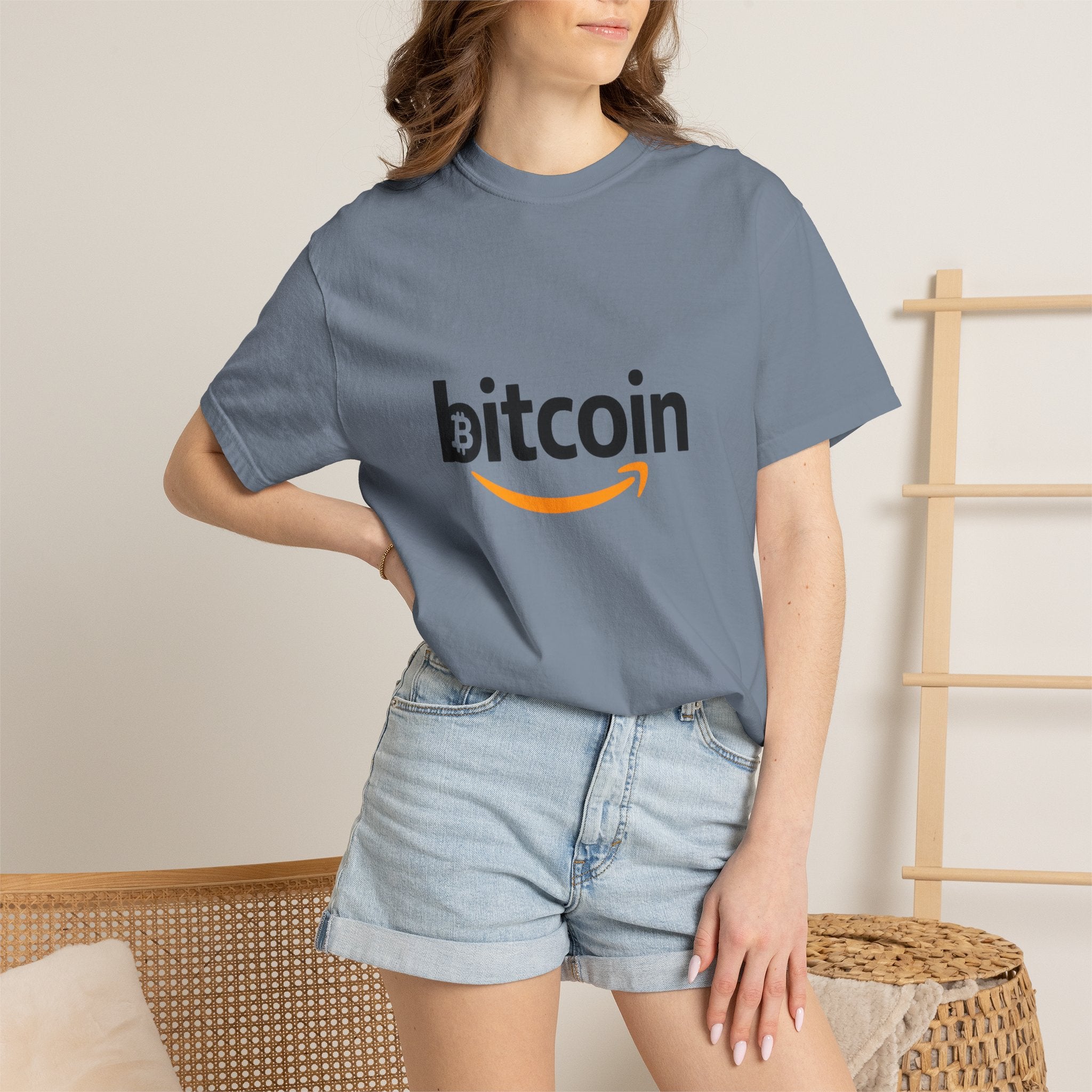 Bitcoin Logo T-Shirt — Crypto Amazon Parody Tee