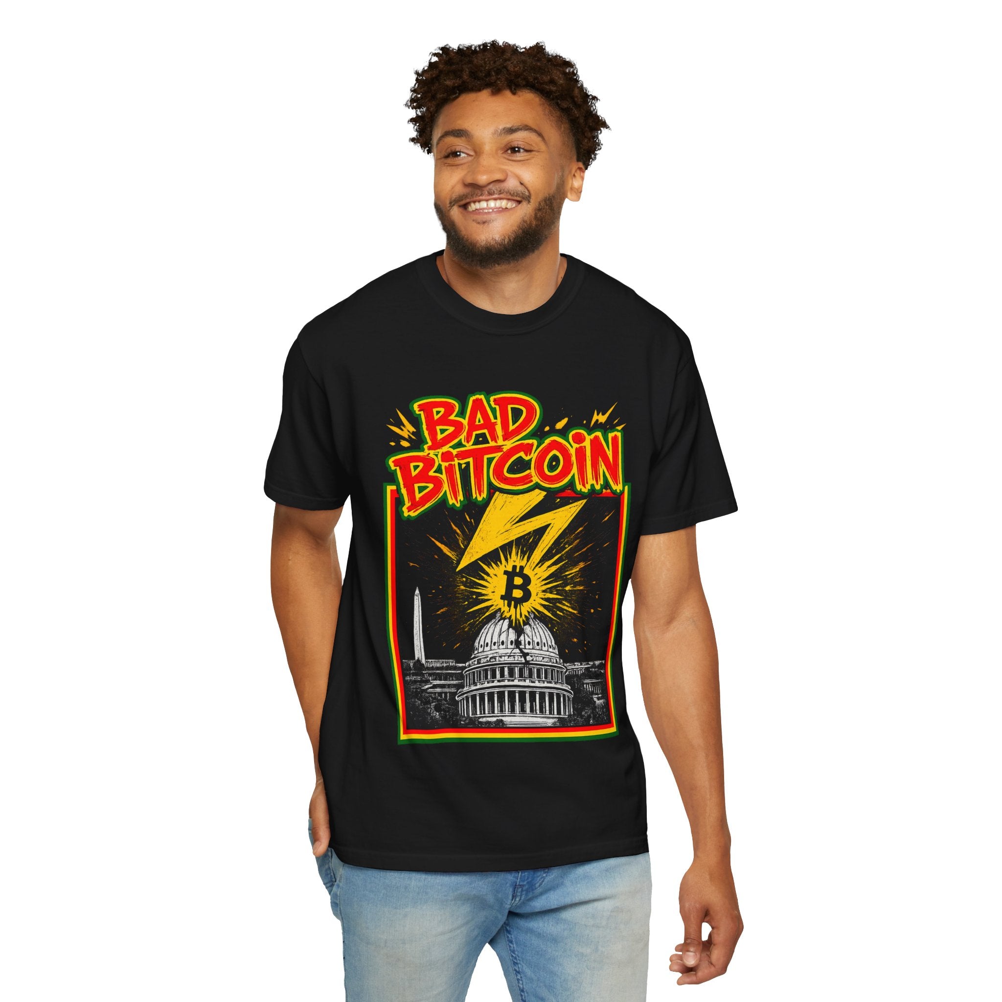 Bad Bitcoin Graphic T-Shirt — Retro Crypto Protest Tee
