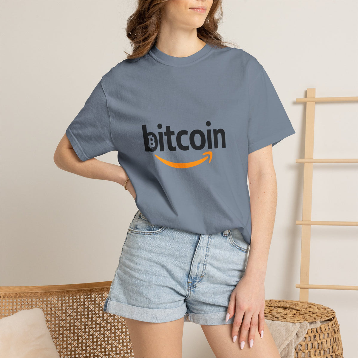 Bitcoin Logo T-Shirt — Crypto Amazon Parody Tee