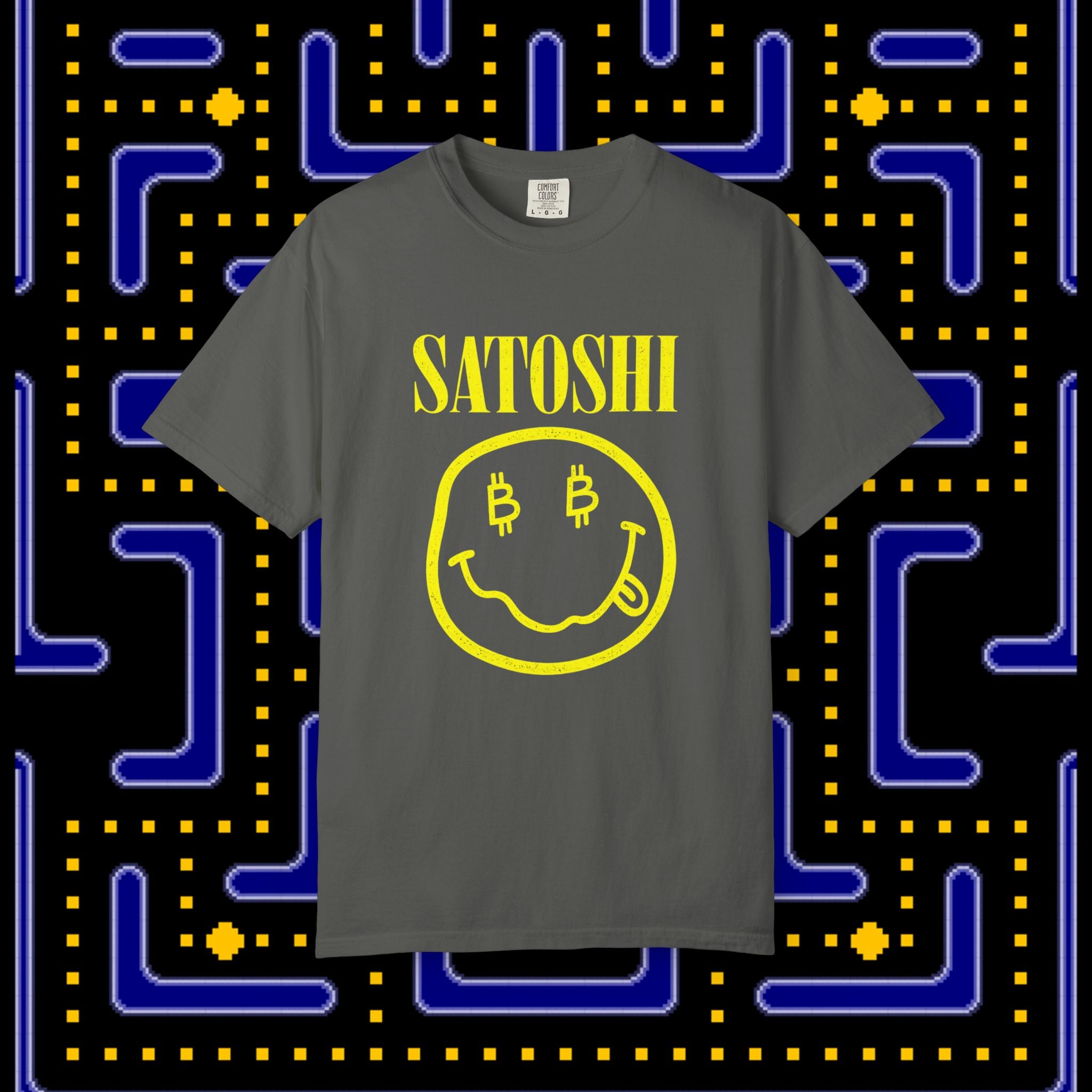 T-Shirt — Satoshi Smiley Bitcoin Logo Tee
