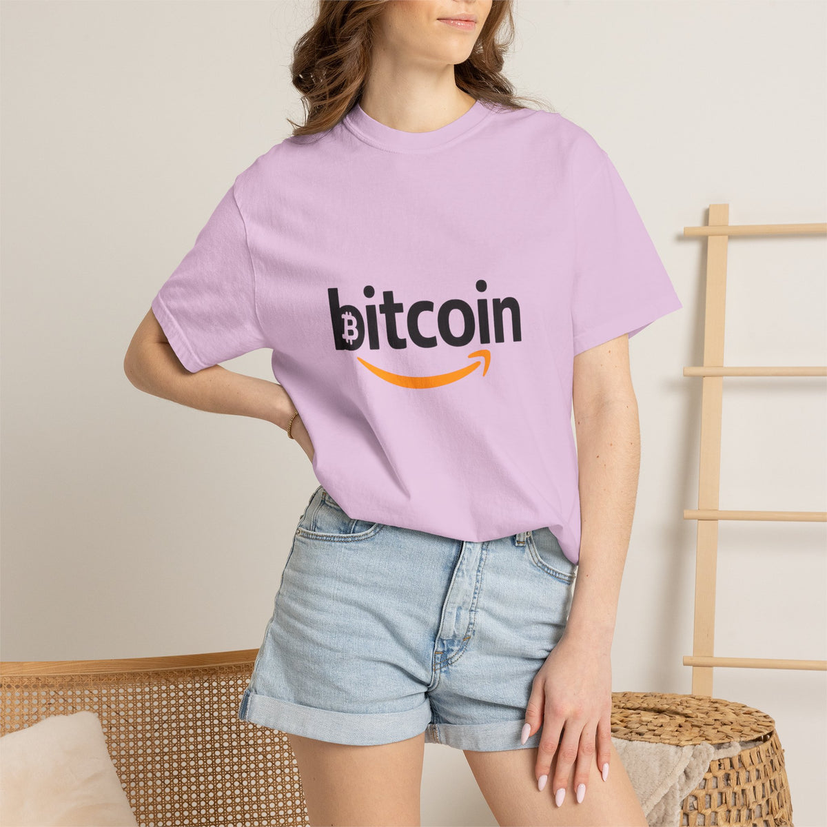 Bitcoin Logo T-Shirt — Crypto Amazon Parody Tee