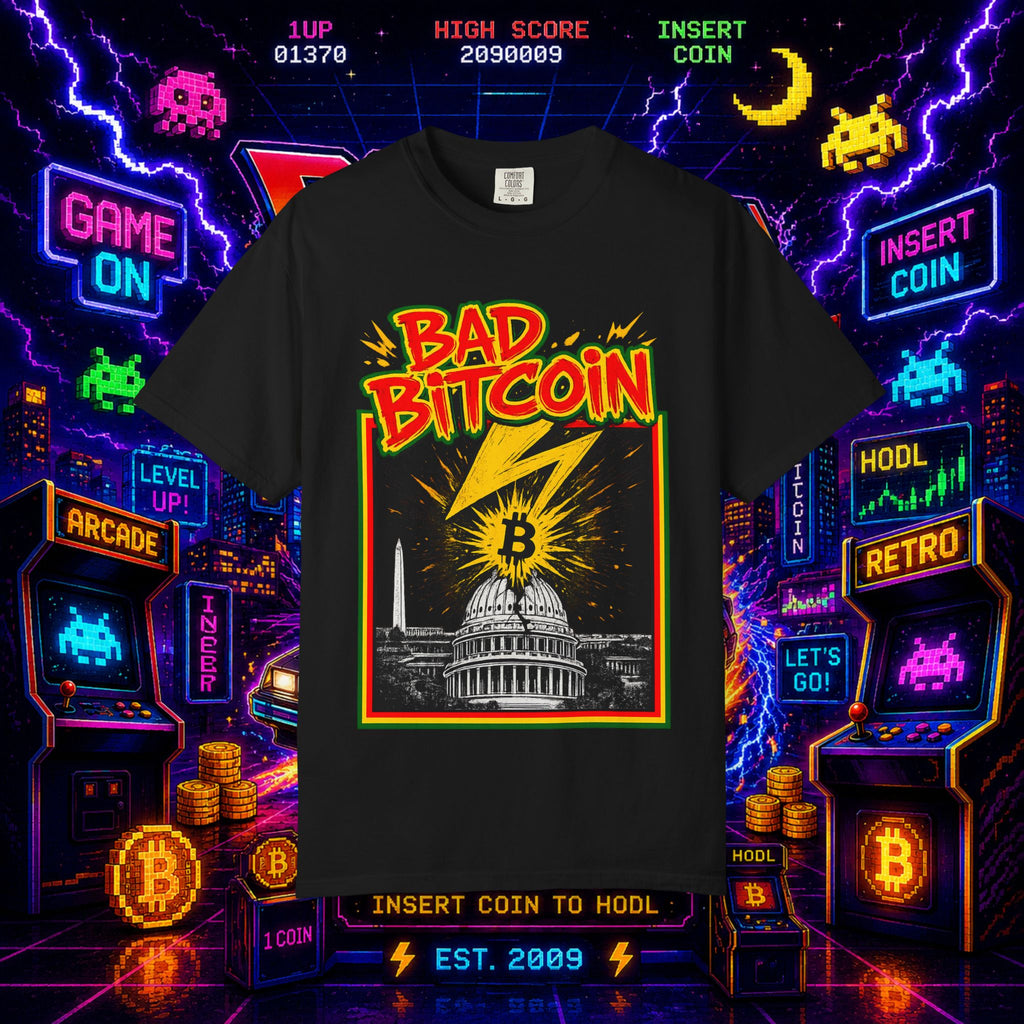 Bad Bitcoin Retro Graphic T-Shirt