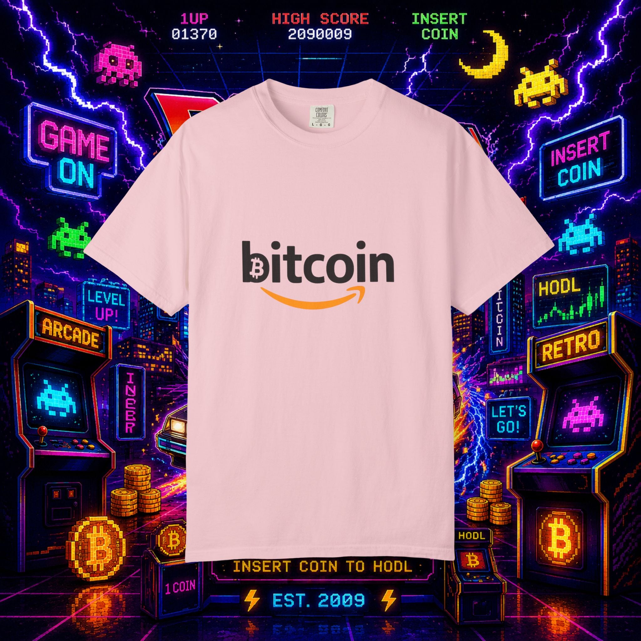 Bitcoin Logo T-Shirt — Crypto Amazon Parody Tee