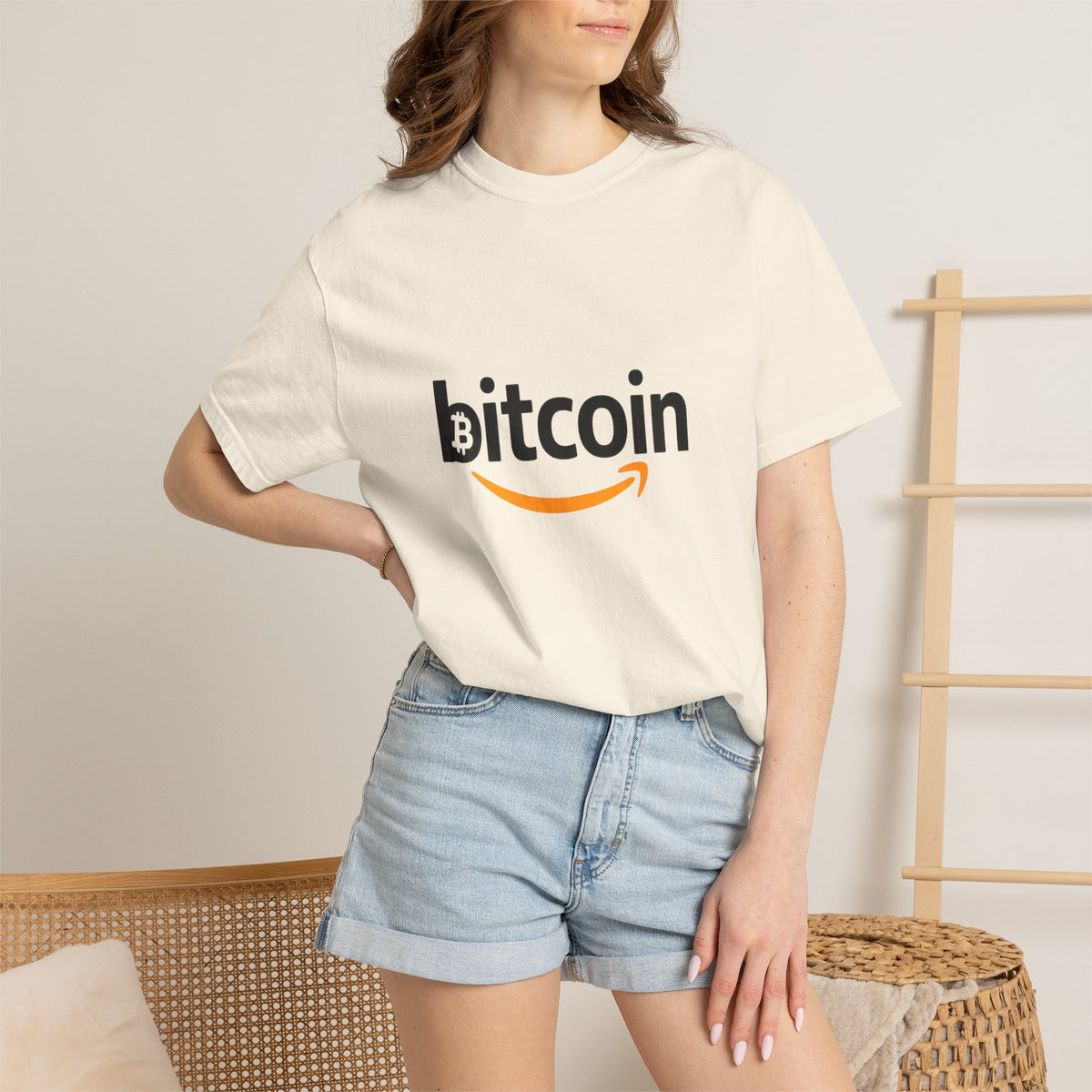 Bitcoin Logo T-Shirt — Crypto Amazon Parody Tee