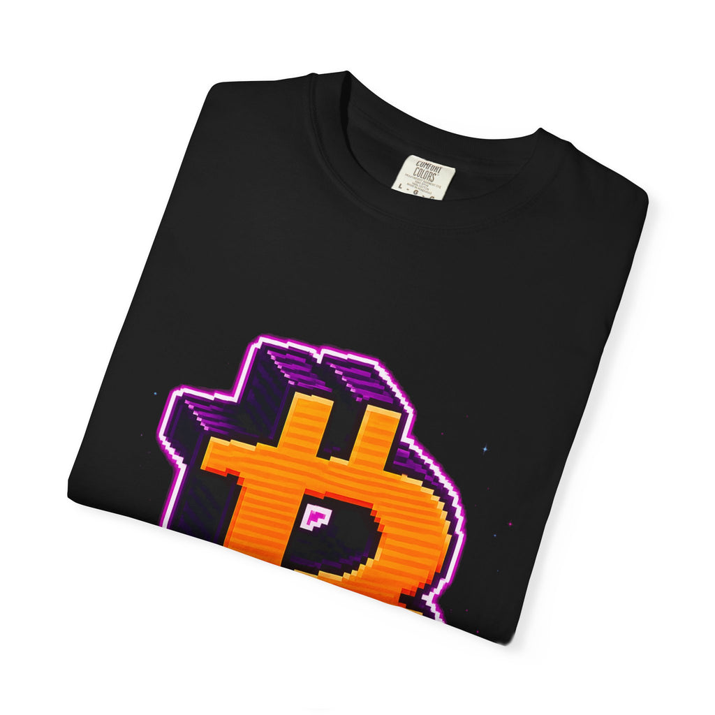Retro Bitcoin Arcade T-Shirt — Pixel Crypto Logo Tee
