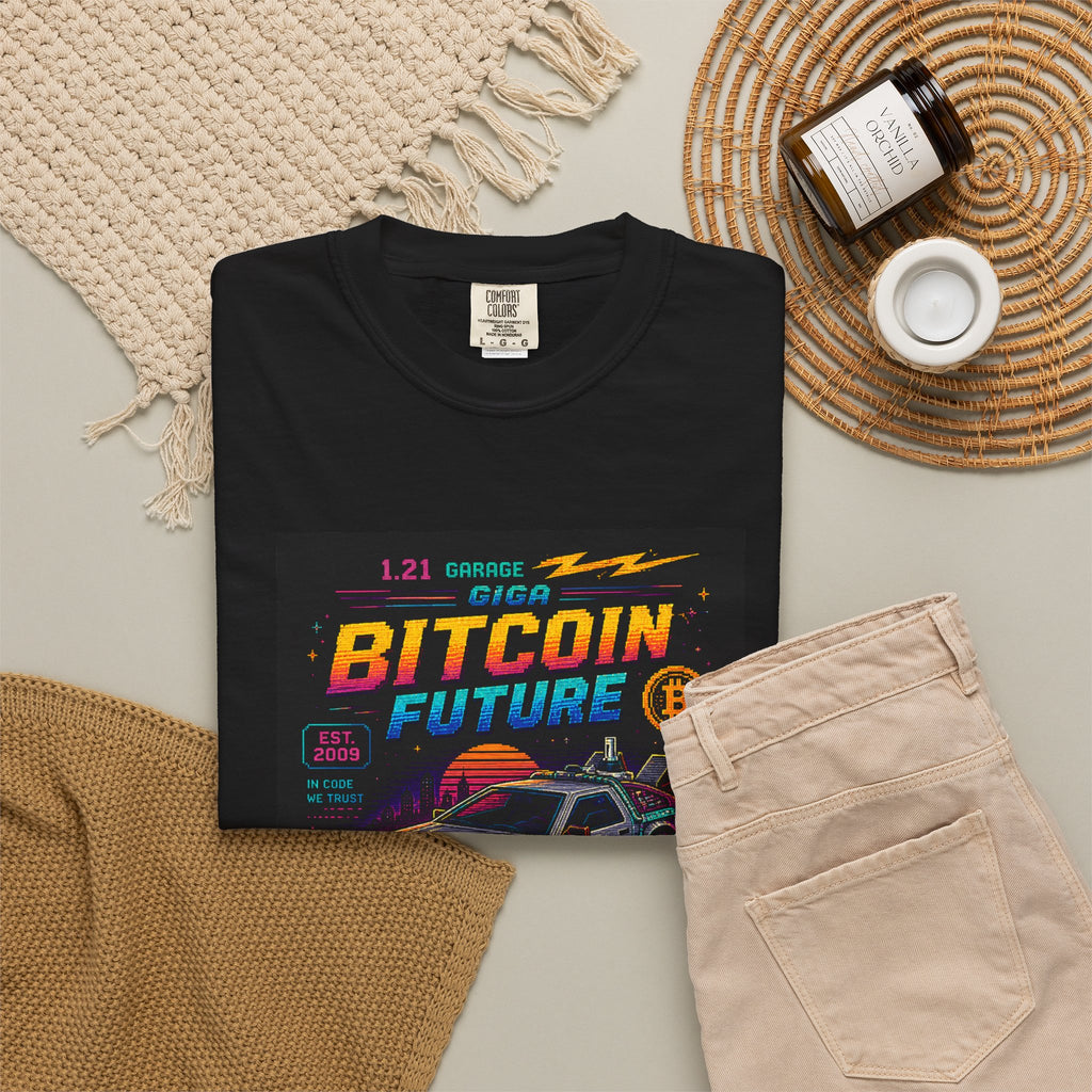 Bitcoin Time Machine T-Shirt — Retro Future Crypto Graphic Tee